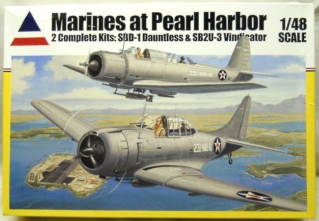 Accurate Miniatures 1/48 Marines at Pearl Harbor SBD-1 Dauntless and SB2U-3 Vindicator, 0251 plastic model kit